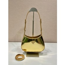 Prada Cleo Brushed Shoulder Bag 1BC169 Gold 2023