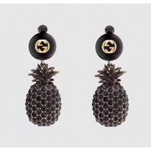 Gucci Pineapple Earrings with Crystals 434218 2018