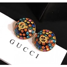 Gucci Multicolor Round Stud Earrings 2018