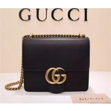 Gucci GG Marmont leather shoulder bag 431384 black