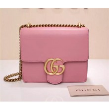 Gucci GG Marmont leather shoulder bag 431384 pink