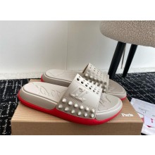 christian louboutin Take It Easy spiked slides off white 2024