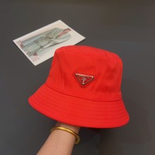 Prada Nylon Cap Hat 1HC137 red