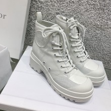 Dior WHITE Technical Fabric and Calfskin D-Rise Ankle Boot 2022