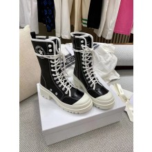 Dior Black Technical Fabric and Calfskin D-Rise Boot 2022
