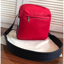 Prada Technical Fabric Bandoleer Shoulder Bag 2VH026 Red 2018
