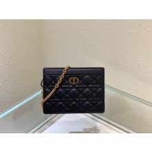 Dior Caro Zipped Pouch with Chain black 2021