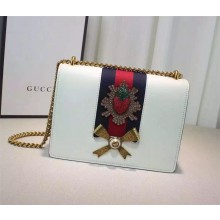 Gucci Leather chain shoulder bag 432280 white