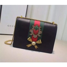 Gucci Leather chain shoulder bag 432280 black
