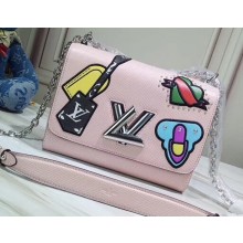 Louis Vuitton Travel Stickers Epi Twist MM Bag M52487 Rose Ballerine 2019