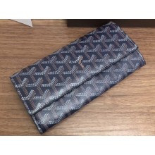 Goyard Varenne Long Flap Wallet Dark Blue