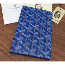 Goyard Grenelle Passport Holder Wallet Blue
