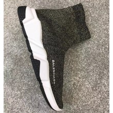 Balenciaga Knit Sock Speed Trainers Sneakers Silver Green 2019