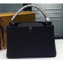 Louis Vuitton Capucines MM Bag Python Handle N91659 Noir