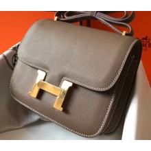 Hermes Constance Mini/MM Bag in Epsom Leather Etoupe with Gold Hardware