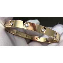 Cartier Real 18K love bracelet classic with 10 diamonds Yellow Gold