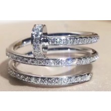 Cartier Real 18K Juste un Clou ring with 77 diamonds White Gold