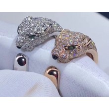 Cartier Real 18K Panthère de Cartier ring diamond-paved