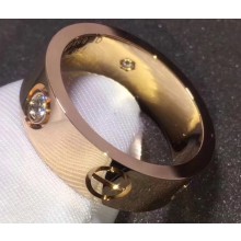 Cartier Real 18K love ring with 3 diamonds classic Pink Gold
