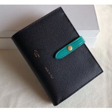 Celine Bicolour Medium Strap Multifunction Wallet Black/Green