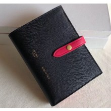 Celine Bicolour Medium Strap Multifunction Wallet Black/Red