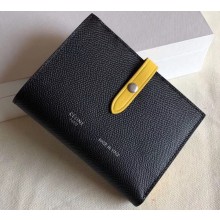 Celine Bicolour Medium Strap Multifunction Wallet Black/Yellow