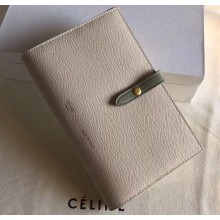 Celine Bicolour Large Strap Multifunction Wallet Creamy/Army Green
