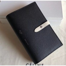 Celine Bicolour Large Strap Multifunction Wallet Black/White