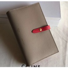 Celine Bicolour Large Strap Multifunction Wallet Camel/Red
