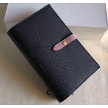 Celine Bicolour Large Strap Multifunction Wallet Black/Pink