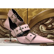 Balenciaga Heel 8cm Belt Ankle Strap Pumps Pink 2019