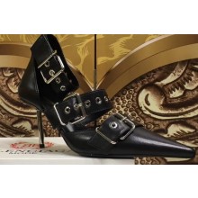Balenciaga Heel 8cm Belt Ankle Strap Pumps Black 2019