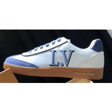 Louis Vuitton Embroidered LV Frontrow Sneakers Blue 2019