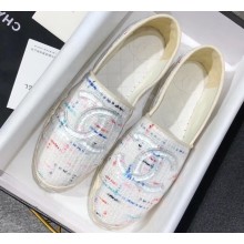 Chanel Tweed and PVC Espadrilles G34819 White 2019