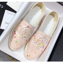 Chanel Tweed and PVC Espadrilles G34819 Light Pink 2019