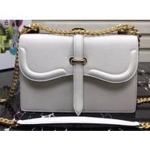 Prada Belle Leather Shoulder Bag 1BD188 White 2019