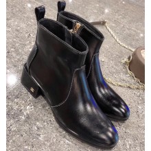 Chanel Waxy Calfskin Ankle Boots Black 2019