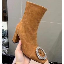 Louis Vuitton Heel 6cm Madeleine Ankle Boots Suede Yellow 2019