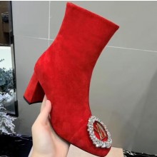 Louis Vuitton Heel 6cm Madeleine Ankle Boots Suede Red 2019