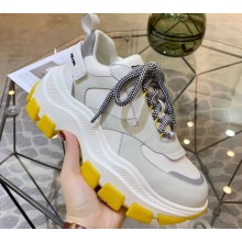 Prada Leather Block Sneakers White 2019