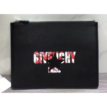 Givenchy Calfskin Large Pouch Clutch Bag 25