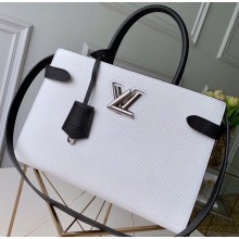 Louis Vuitton Epi Leather Twist Tote Bag M53396 White