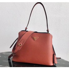 Prada Saffiano Leather Matinée Small Handbag 1BA251 Red 2019