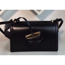 Loewe Boxcalf Bolso Barcelona Bag Black with Two Shoulder Strap