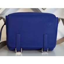 Loewe Soft Grained Calf Military Messenger XS Bag Blue