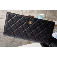 Chanel Classic Pouch Clutch Bag 70528 in Grained Calfskin Black/Gold