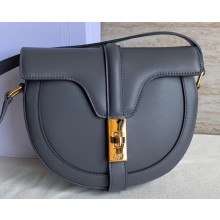 Celine Small Besace 16 Bag in Satinated Calfskin Gray 2019