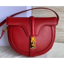 Celine Small Besace 16 Bag in Satinated Calfskin Red 2019