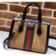 Gucci Web Ophidia Suede Leather Small Tote Bag 547551 Brown