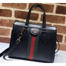 Gucci Web Ophidia Leather Small Tote Bag 547551 Black